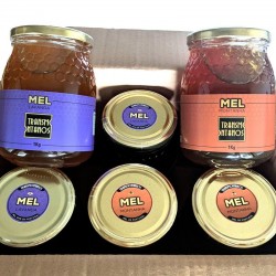 Caja de miel claro 6 tarros